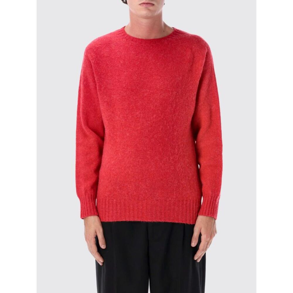 Howlin Men Crewneck Wool Blend Jumper Howlin With Ribbed Trims